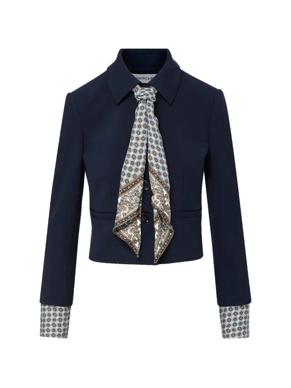 Veronica Beard Ismena pattern-cuff jacket - Blu