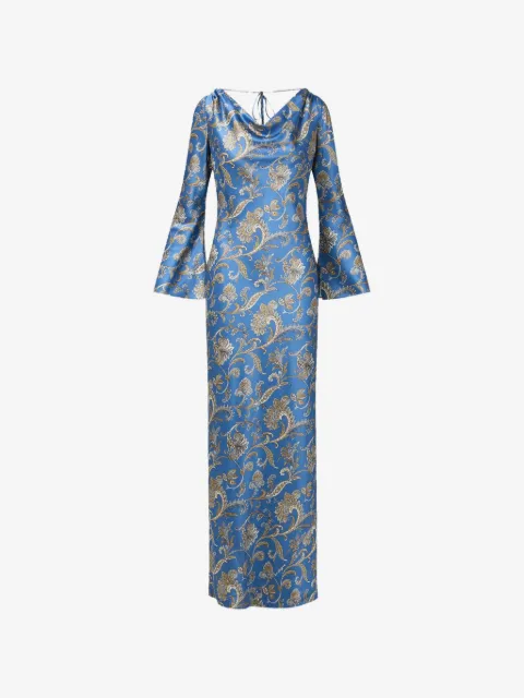 Veronica Beard Ember bell sleeve floral maxi dress