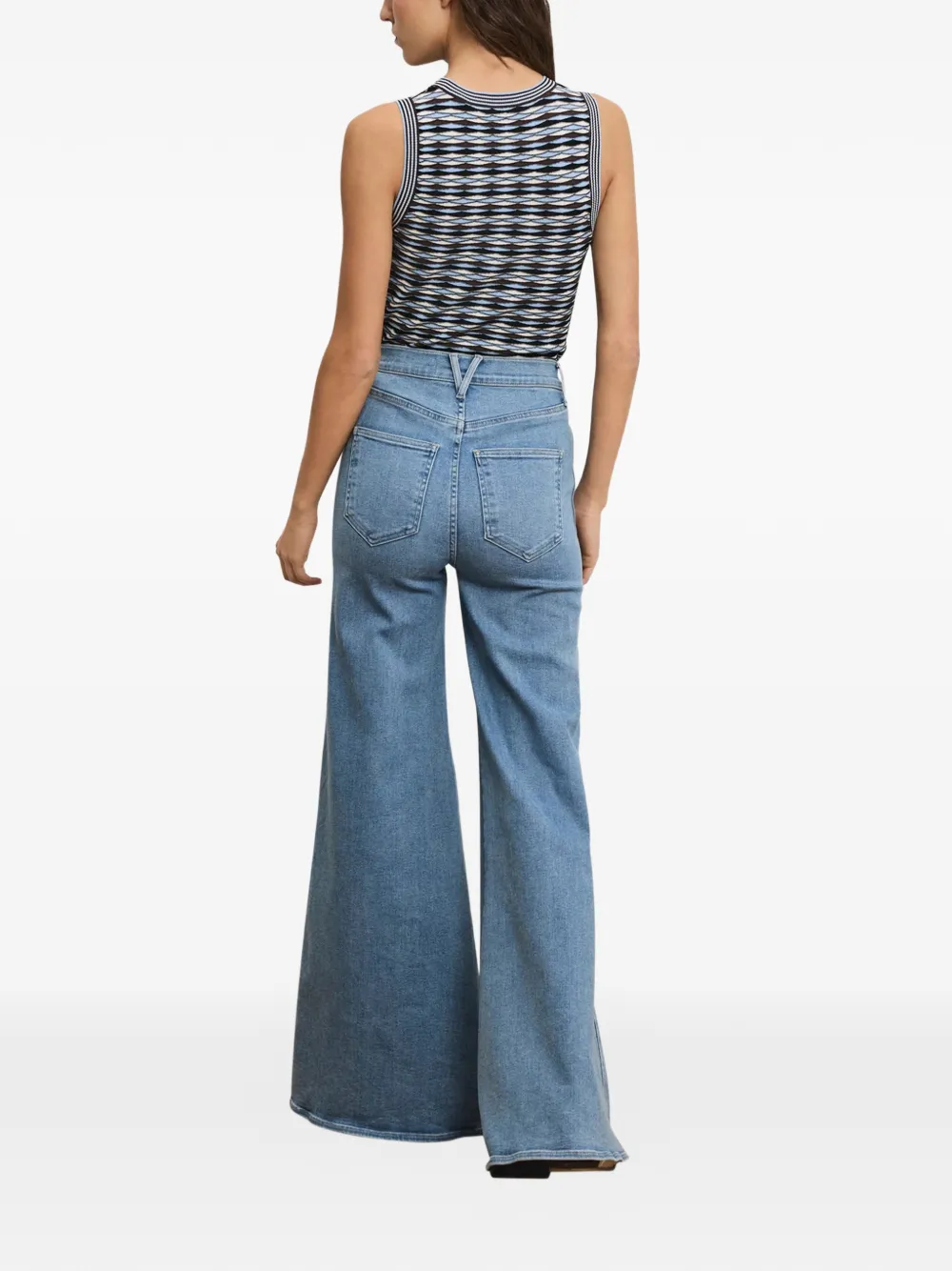  Veronica Beard Jerrel Cropped Knit Top - Blue 