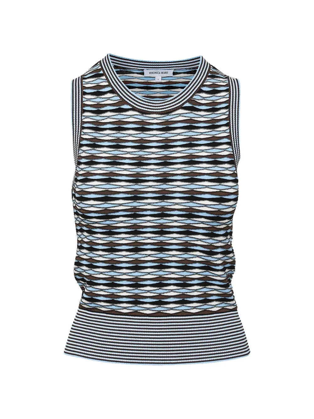 Veronica Beard Jerrel cropped knit top - Blau