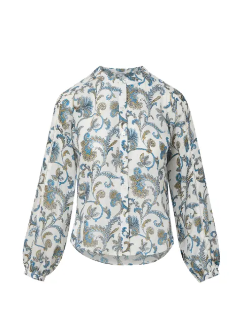 Veronica Beard Soleil paisley V-neck blouse