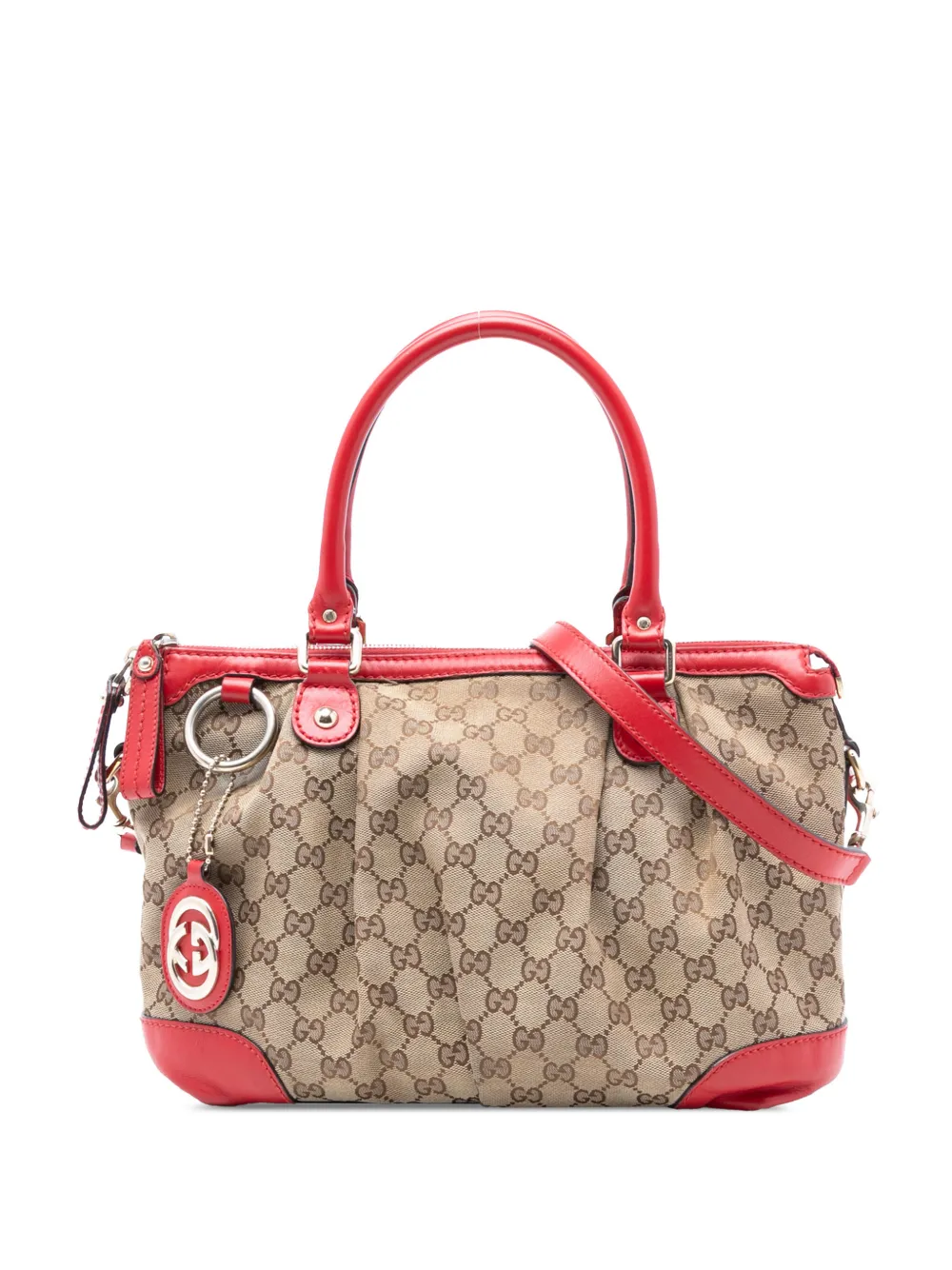 Gucci Pre-Owned 2016-2026 Diamante Canvas Sukey satchel - Marrone