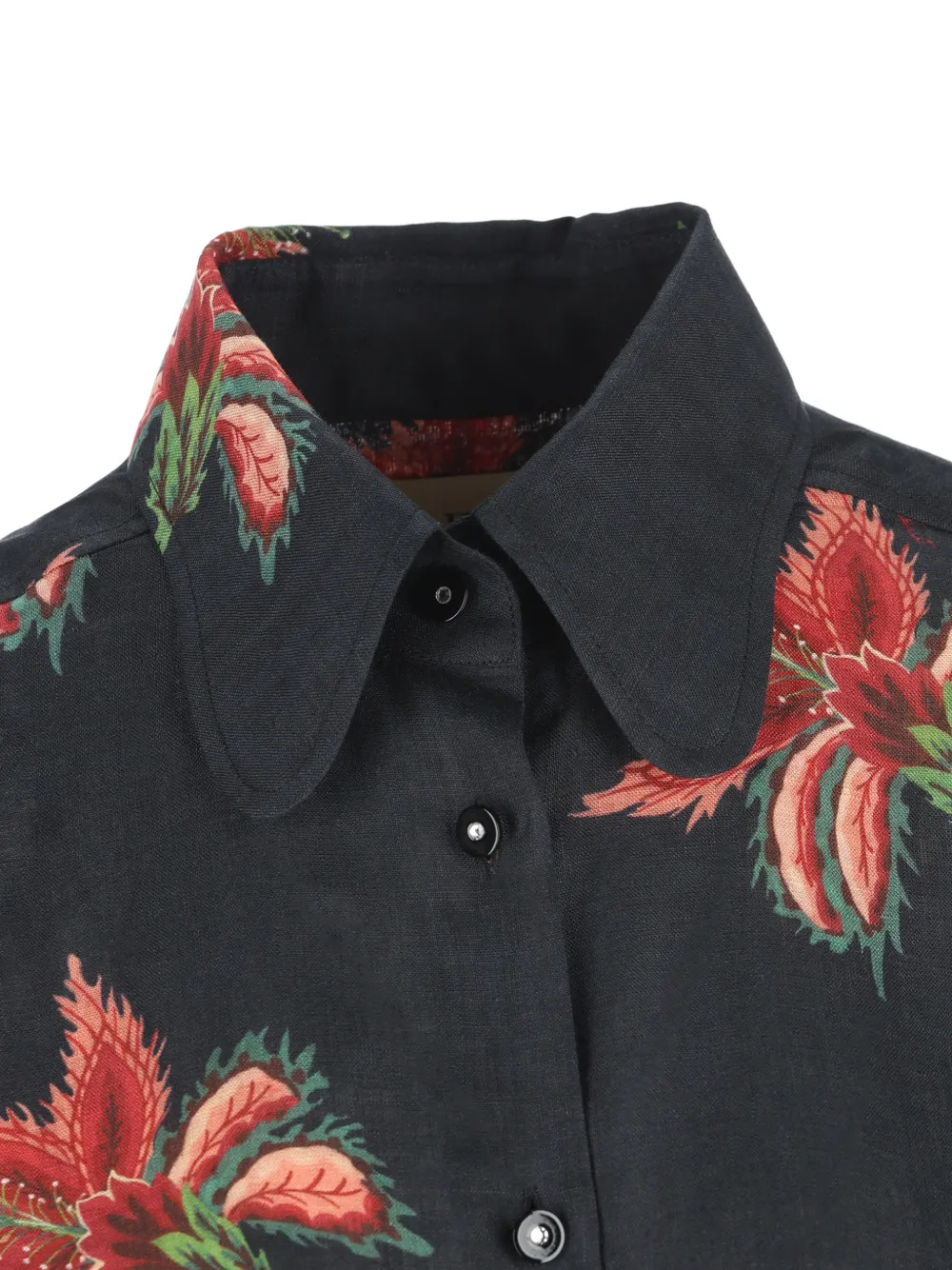 Valentino Garavani Overhemd met bloemenprint Zwart
