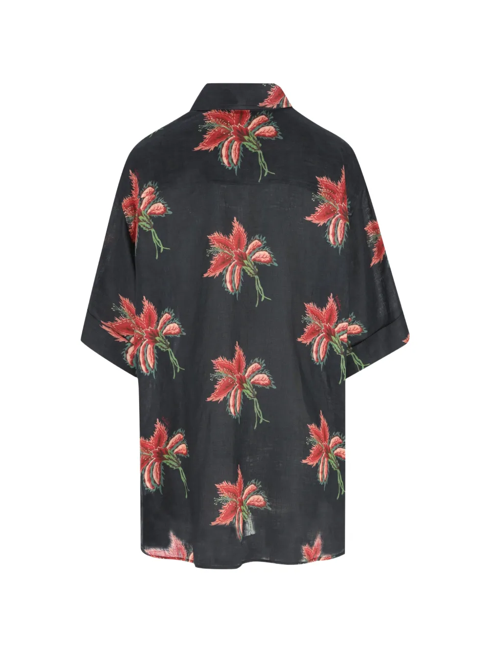 Valentino Garavani Overhemd met bloemenprint Zwart