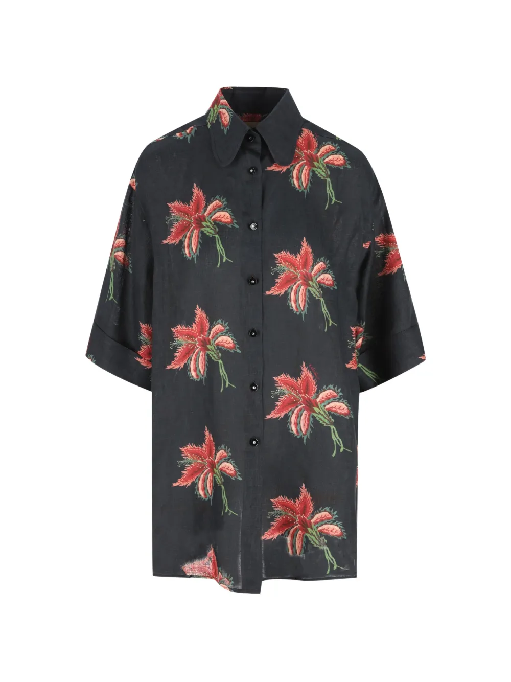Valentino Garavani floral-print shirt - Nero
