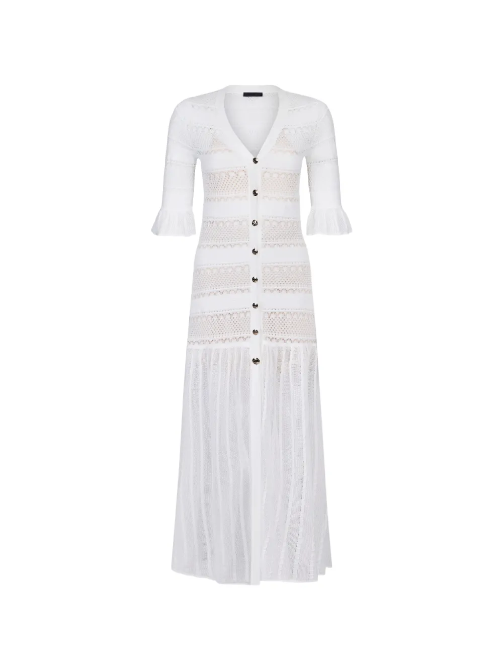 LIU JO openwork maxi dress - Bianco