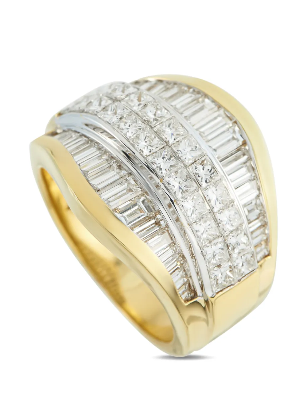LB Exclusive 18k yellow diamond multi-row ring - Oro
