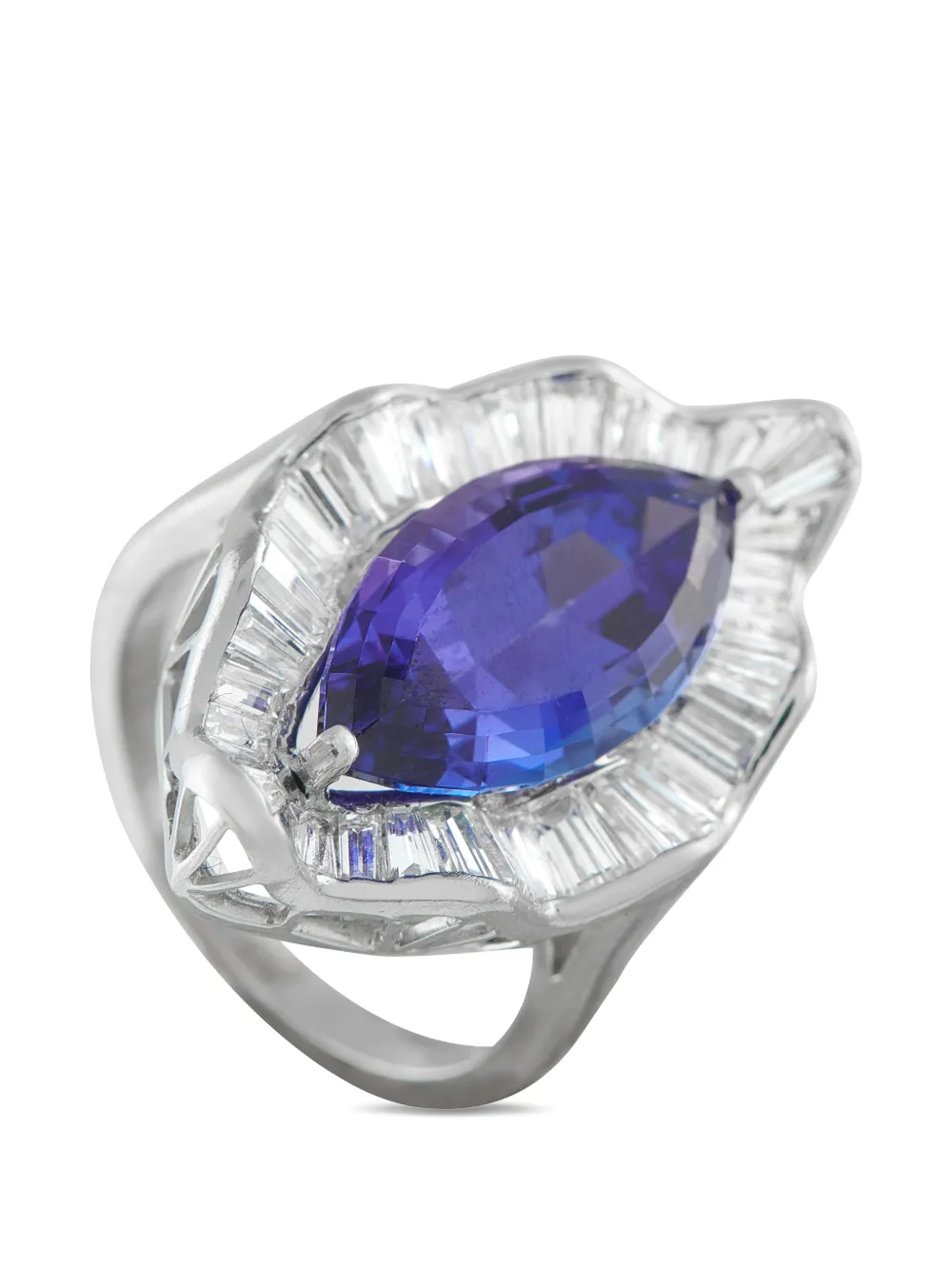 LB Exclusive platinum diamond tanzanite ring - Argento