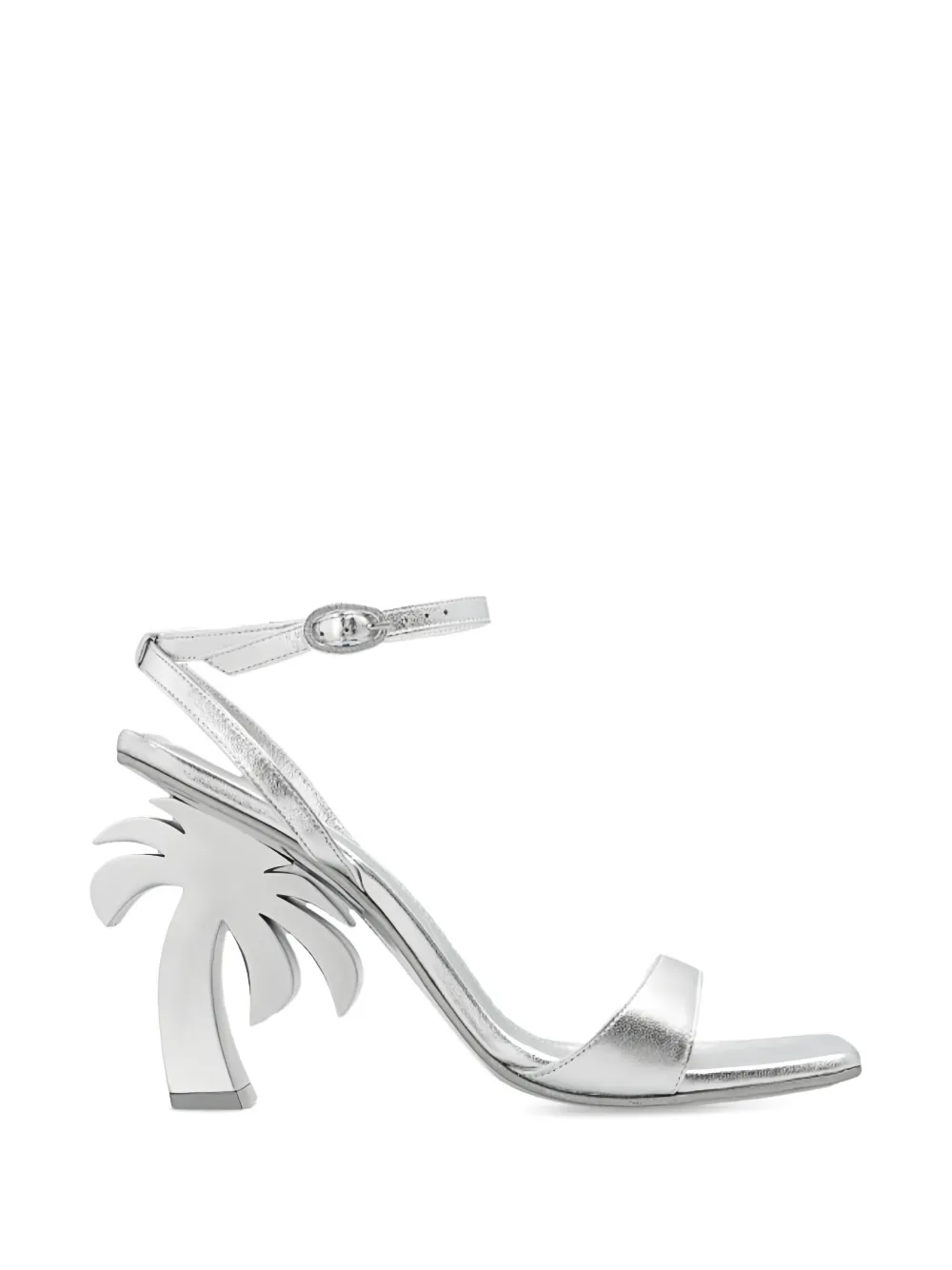 Palm Angels palm tree heels sandals Zilver