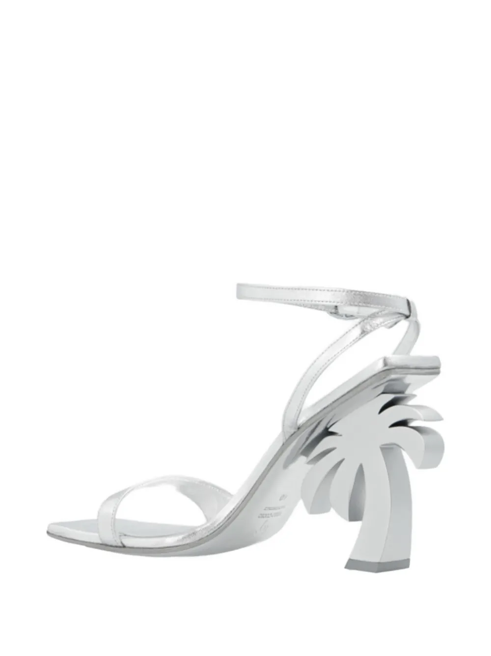 Palm Angels palm tree heels sandals Zilver