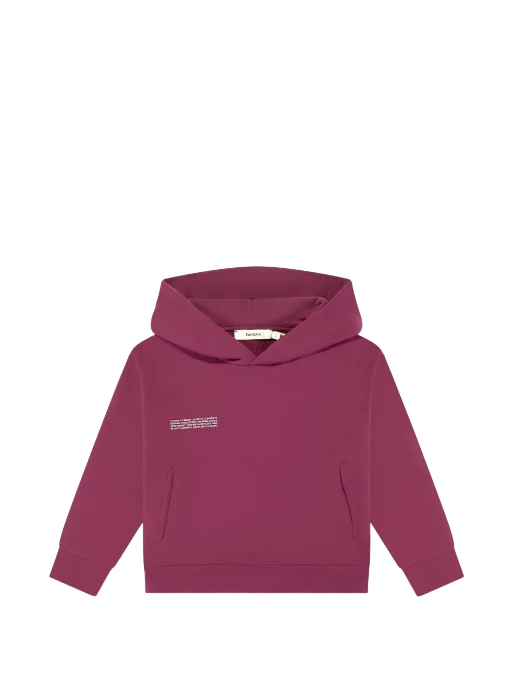 Pangaia Kids front-pocket long-sleeve hoodie - Viola
