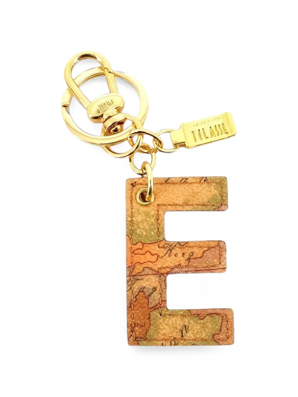 ALVIERO MARTINI 1° CLASSE Geo Map letter-E sleutelhanger Beige