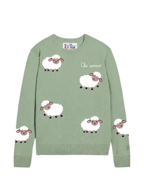 MC2 Saint Barth Kids sheep-motif embroidered sweater