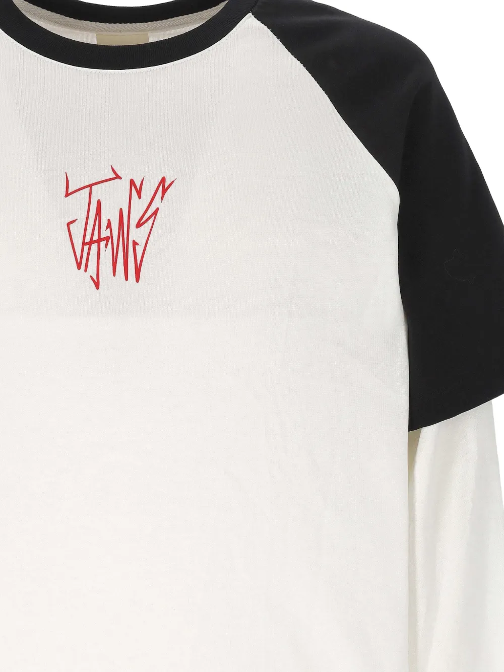  Jaws Long-sleeved Layered T-shirt - White 