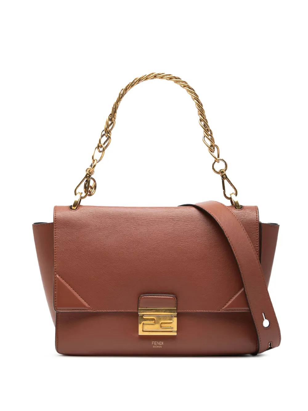 Fendi Pre-Owned 2010-2026 Calfskin Kan U satchel - Marrone