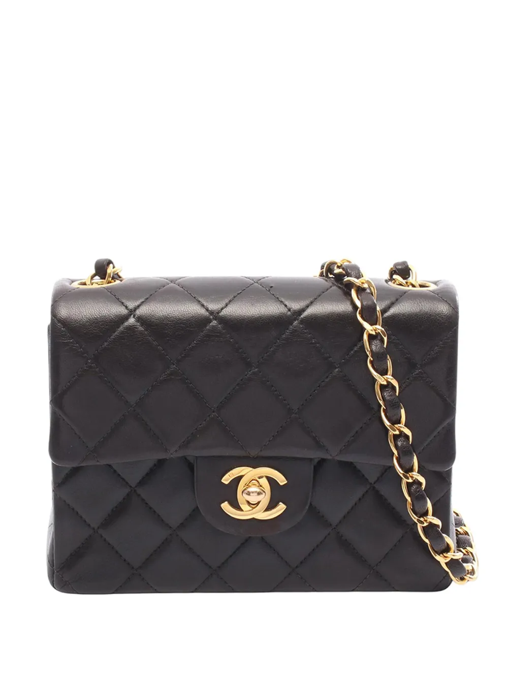 CHANEL Pre-Owned 1997-1999 Mini Square Classic Lambskin Single Flap crossbody bag - Nero