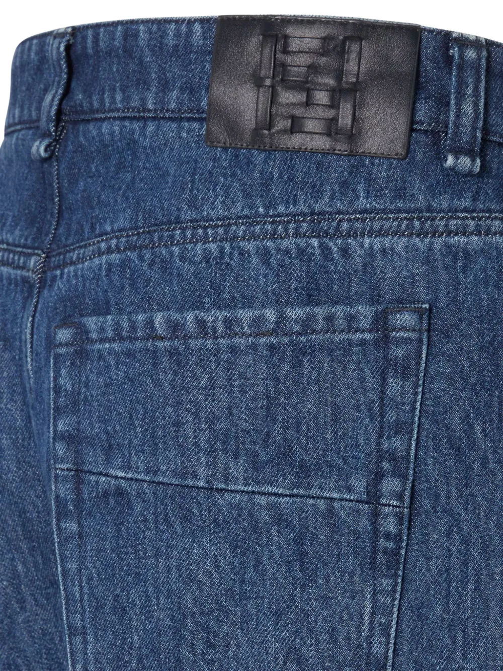 FENDI Jeans met leren patch Blauw