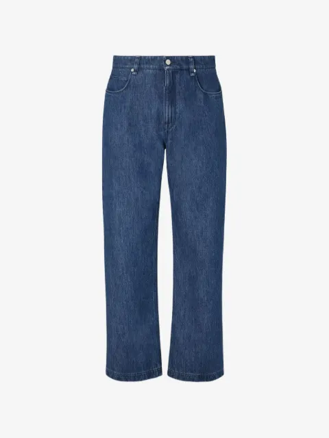 FENDI leather-patch jeans