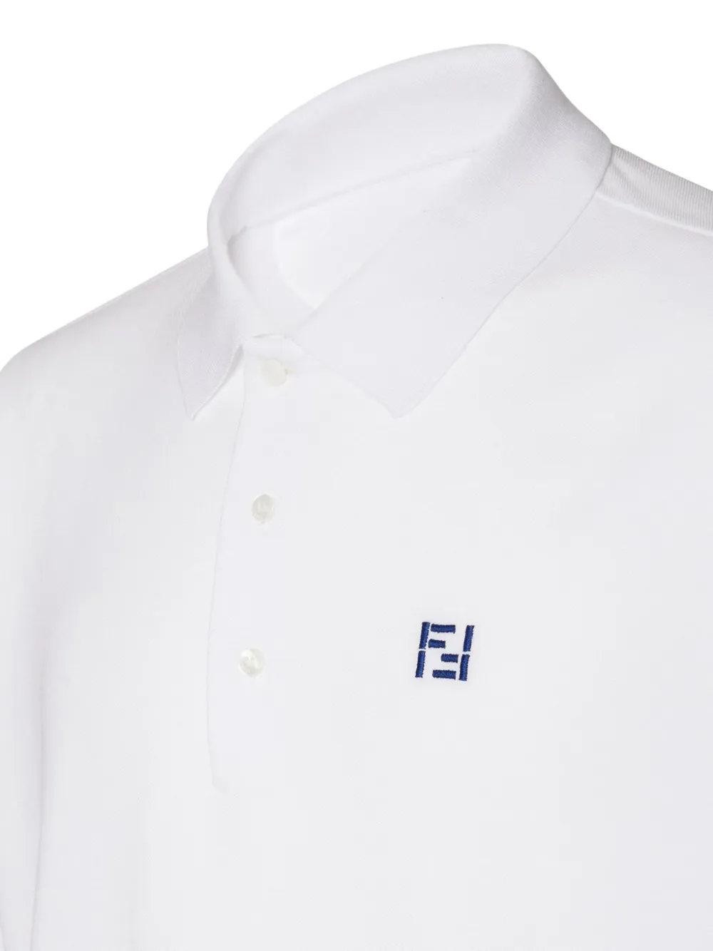 FENDI Poloshirt met logo Wit