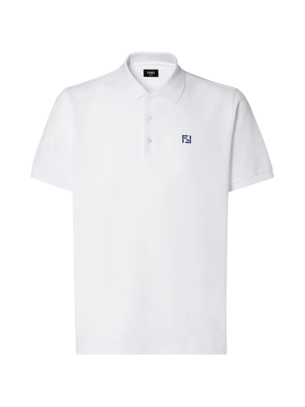 FENDI Poloshirt mit Logo - Weiß