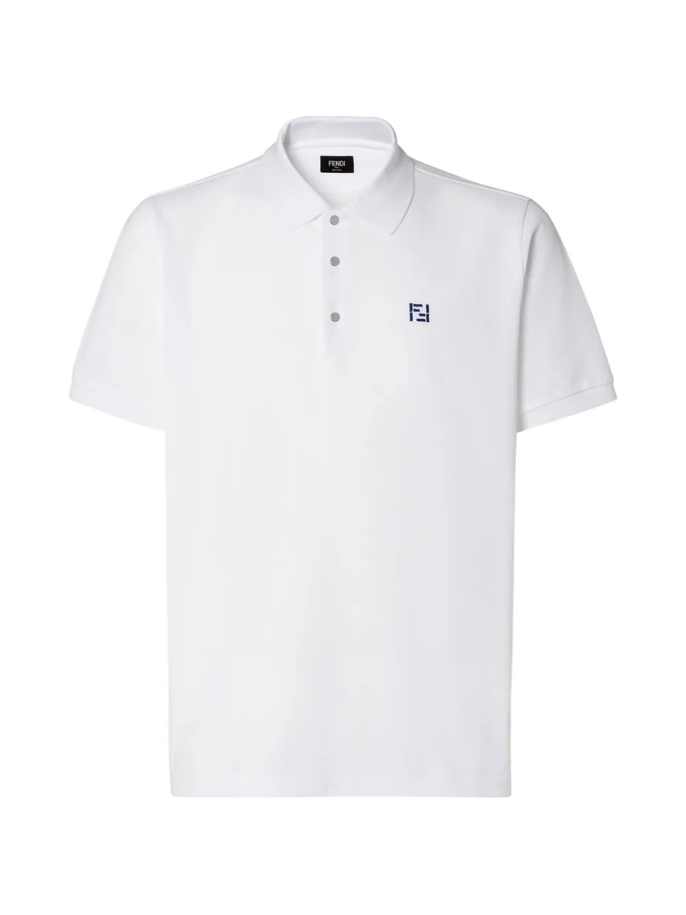 FENDI Polo con logo - Bianco