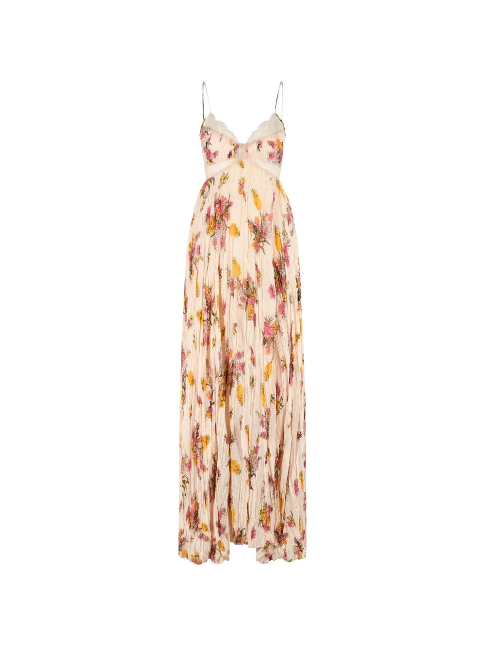 Blumarine sleveless floral dress - Nude