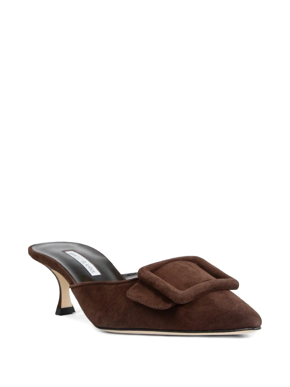 Manolo Blahnik buckle mules Bruin