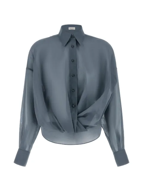 Brunello Cucinelli Monili taffeta shirt