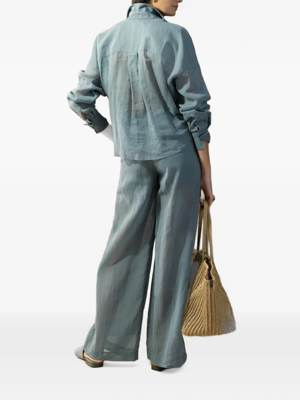 Brunello Cucinelli Monili katoenen blouse Blauw