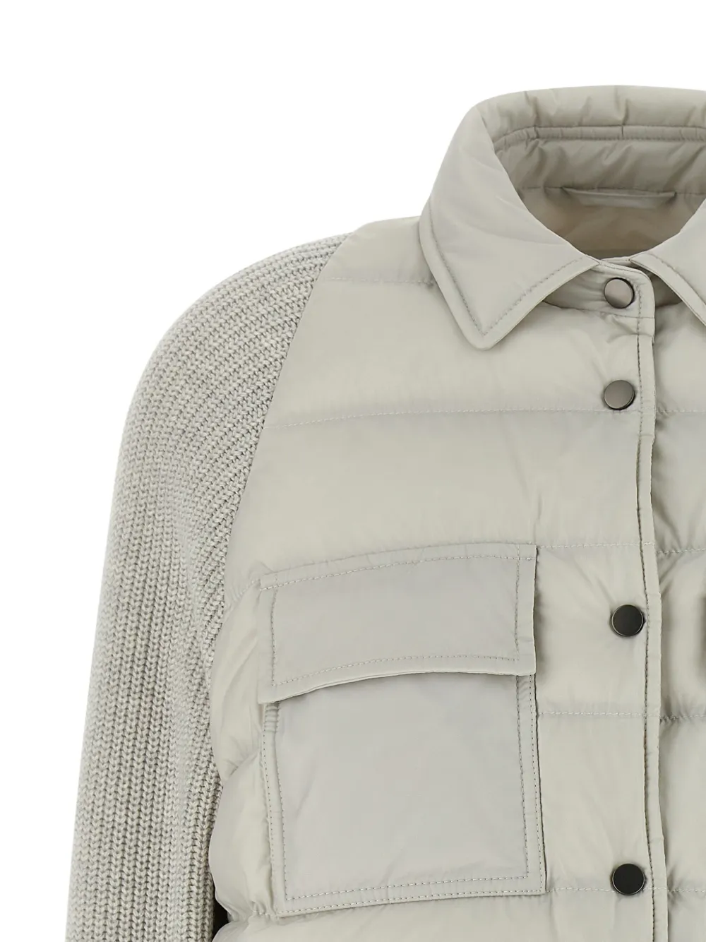  Brunello Cucinelli Quilted Padded Jacket - Neutrals 