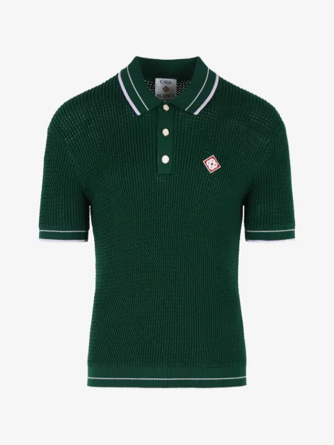 Casablanca playera tipo polo con parche del logo