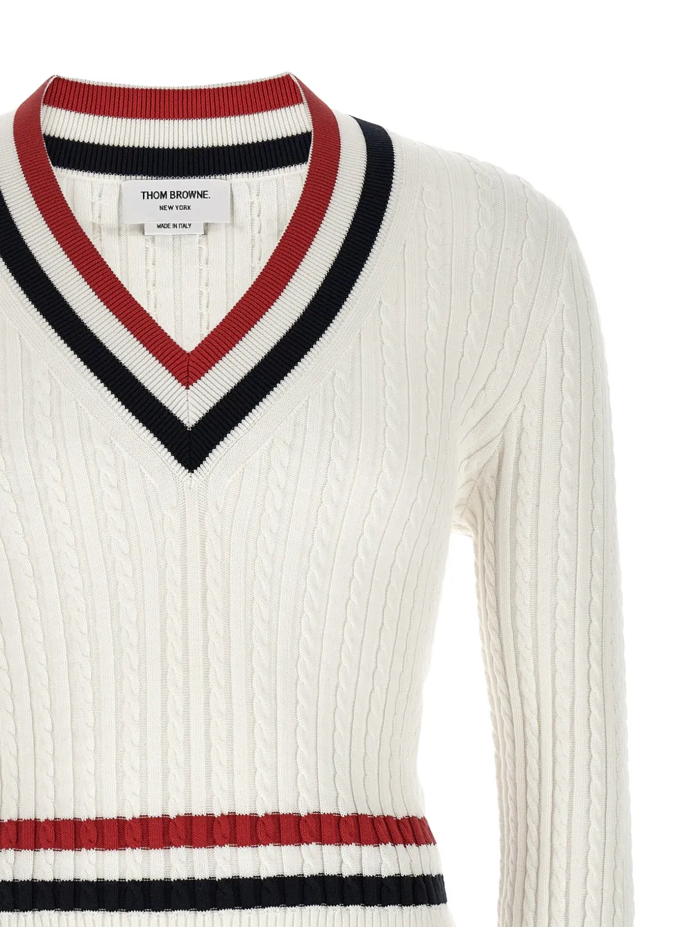 Thom Browne Trui met V-hals Wit