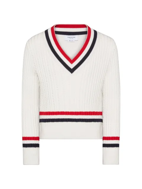 Thom Browne RWB stripe cricket pullover