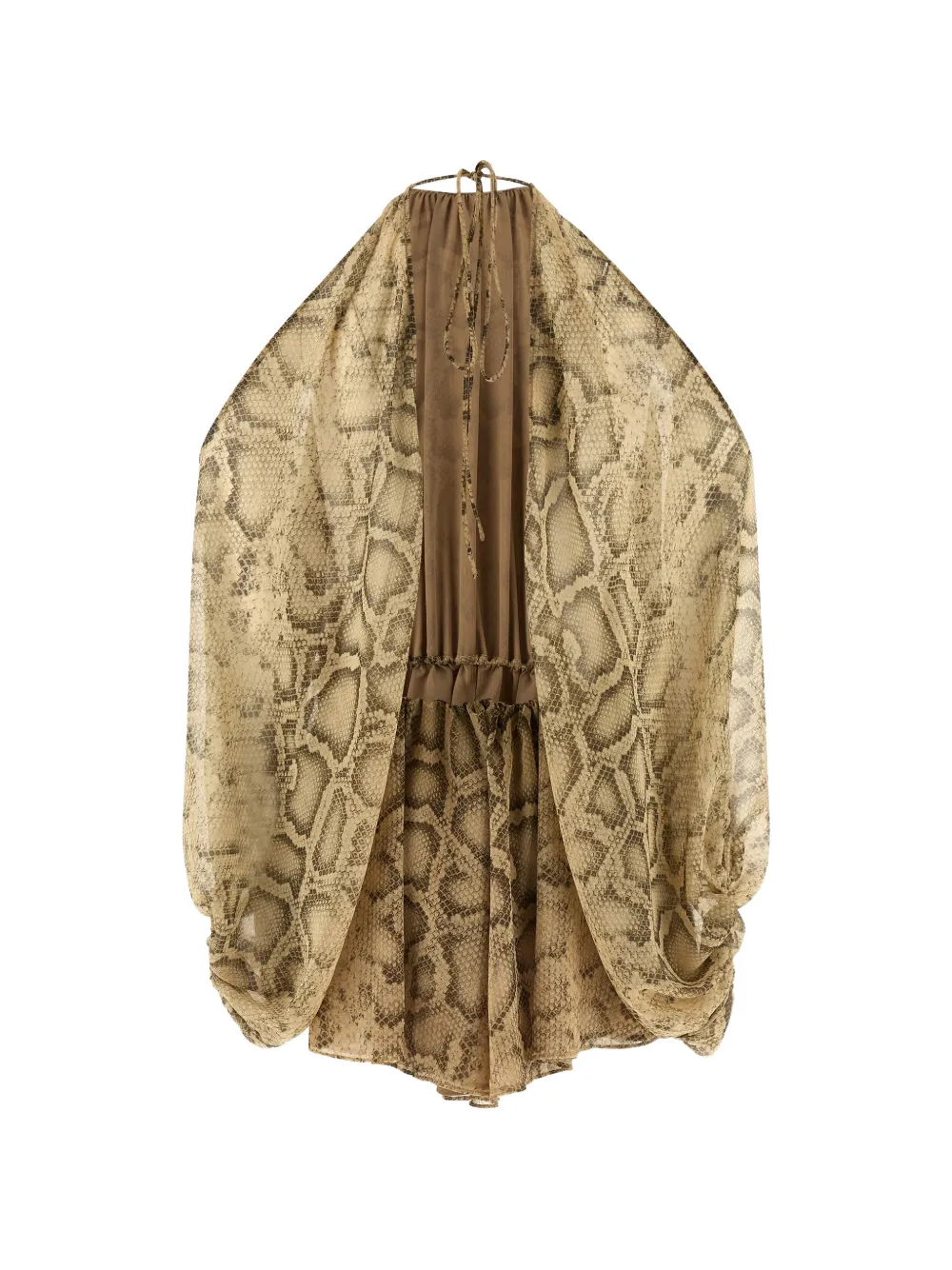 Python-Printed Tie Playsuit