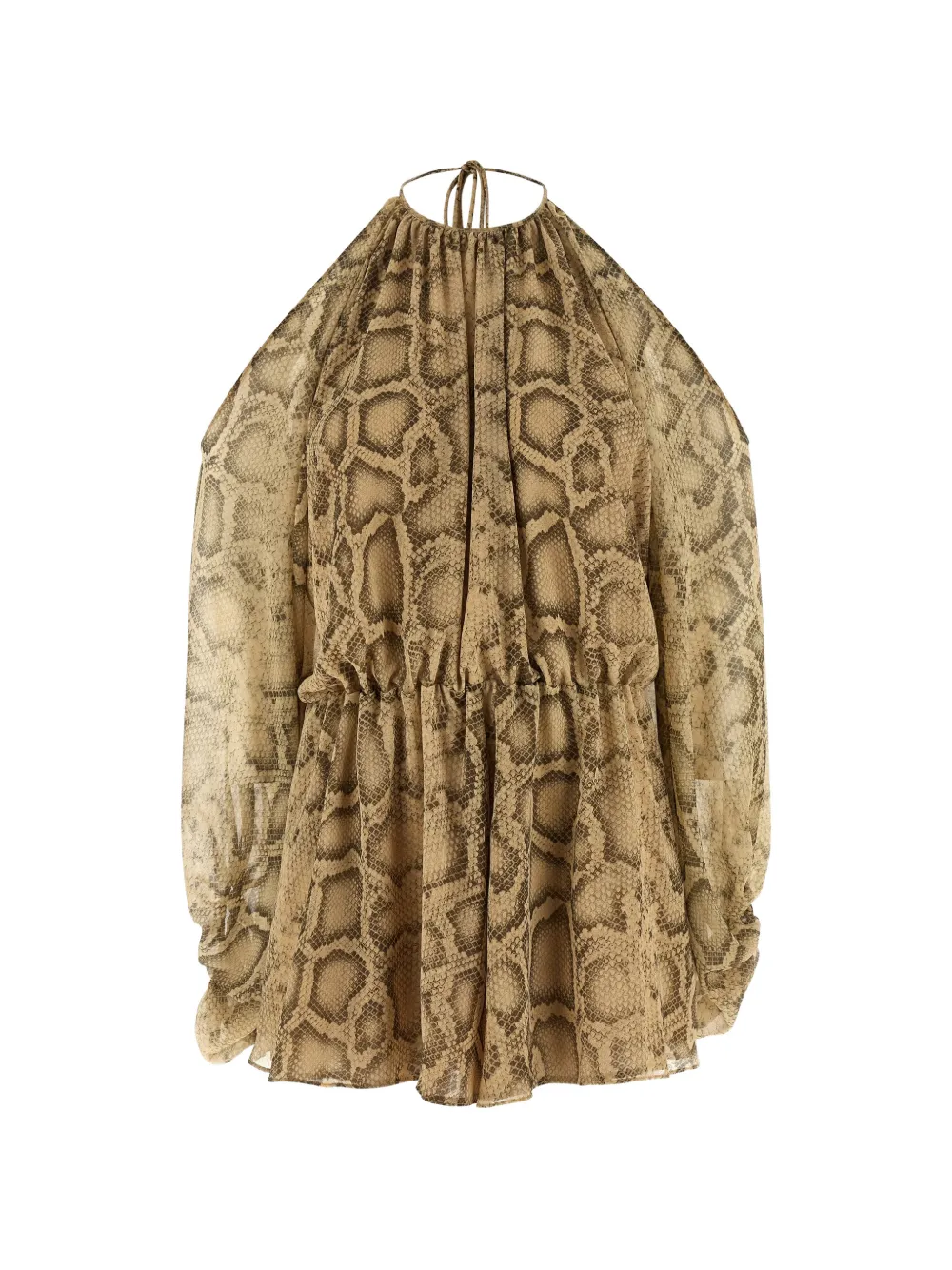 THE ANDAMANE python-printed tie playsuit - Toni neutri