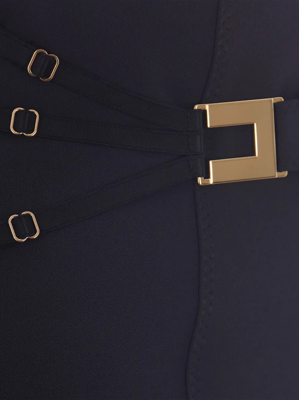 Elisabetta Franchi Mini-rok met logoplakkaat en ceintuur Zwart