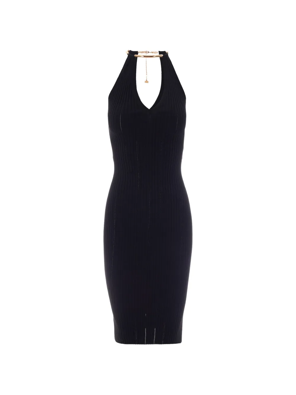 Elisabetta Franchi V-neck halterneck dress - Nero