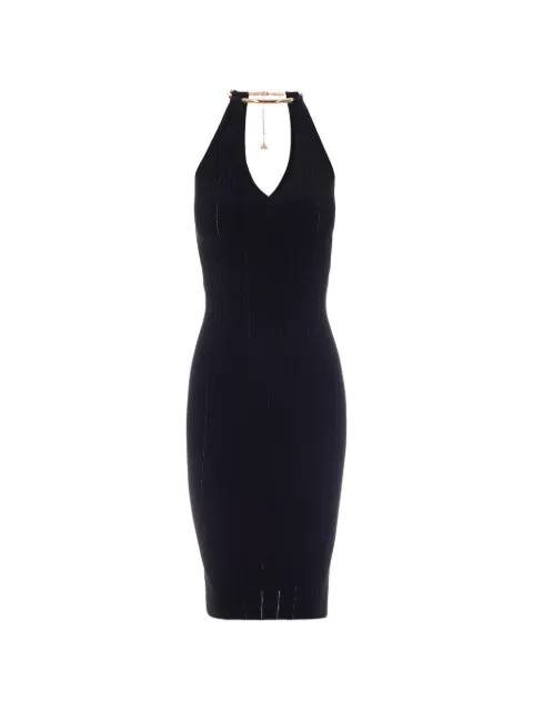 Elisabetta Franchi dress in openwork knit fabric with jewel detail