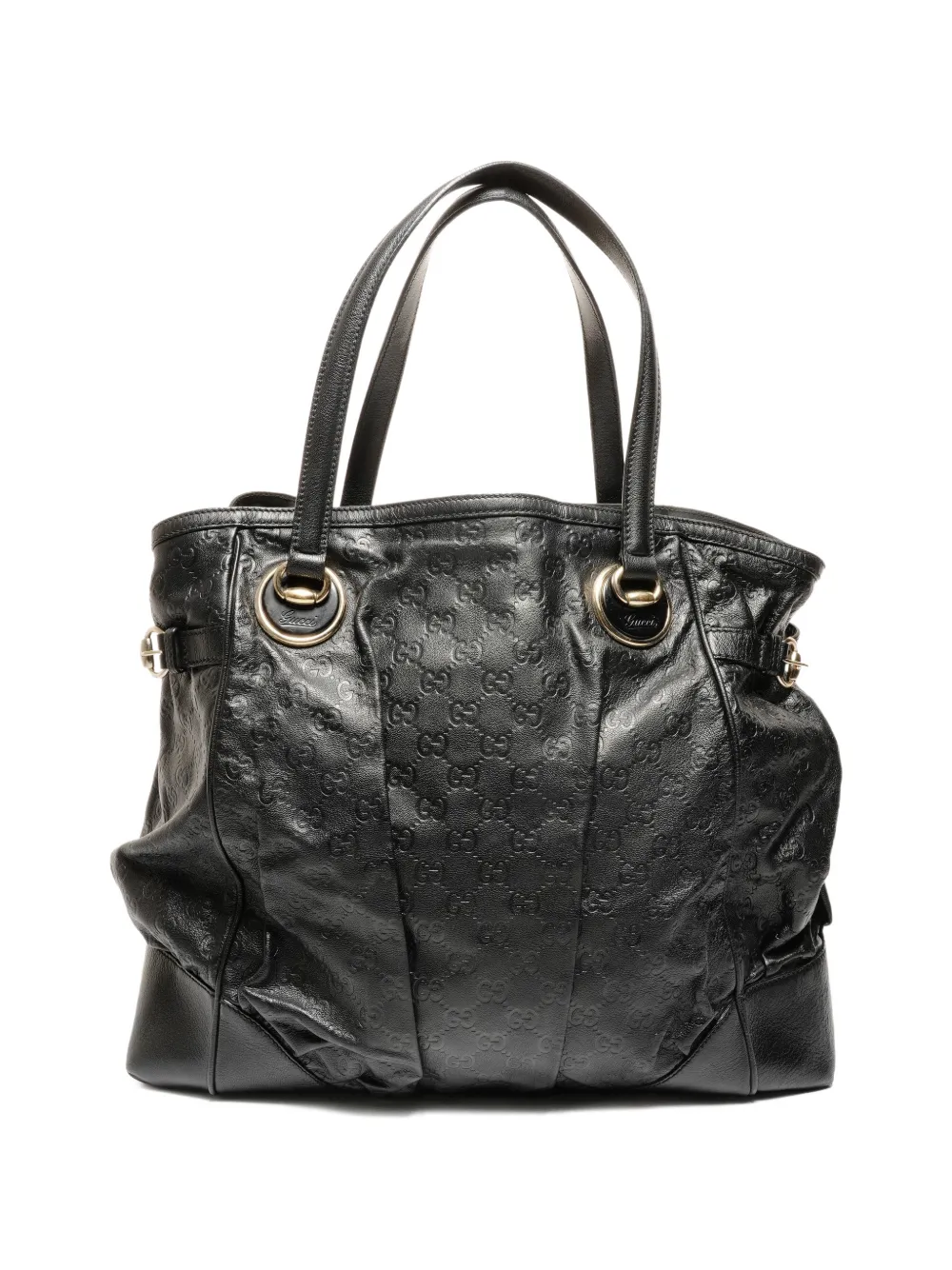 Gucci Pre-Owned 2000s Shima GG-pattern leather tote bag - Nero