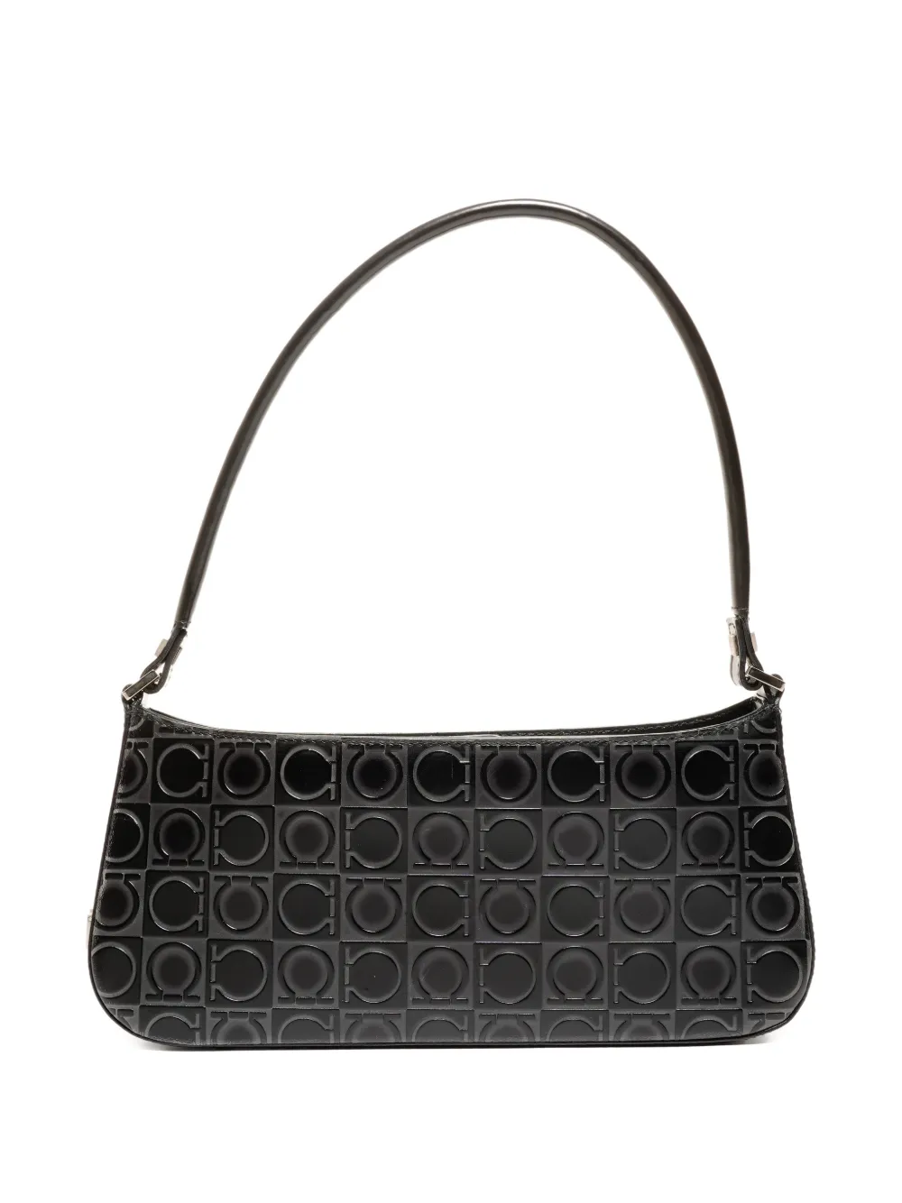 Ferragamo Pre-Owned 2000s Gancini logo-embossed shoulder bag - Nero