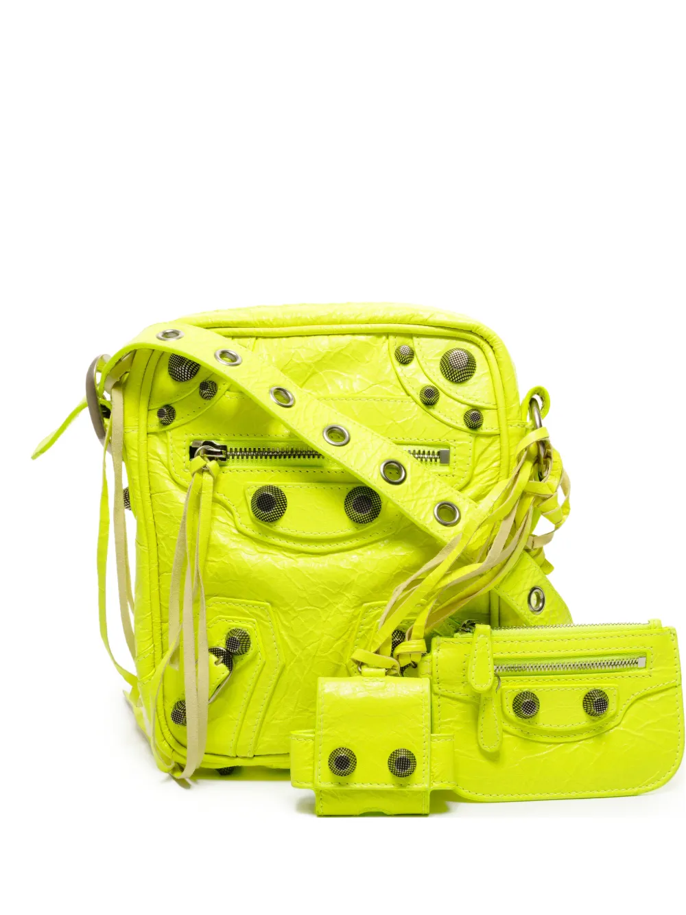 Balenciaga Pre-Owned 2021-2025 Le Cagole studded leather shoulder bag - Giallo