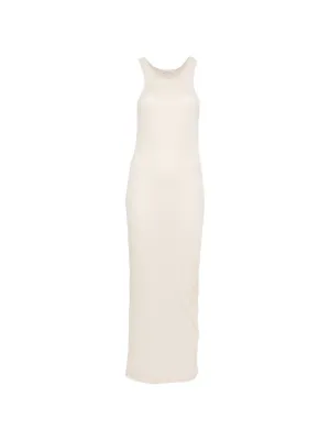 chinese dress ladies Elyna Slinky Halter Maxi Dress / Ivory | Meshki main image 0