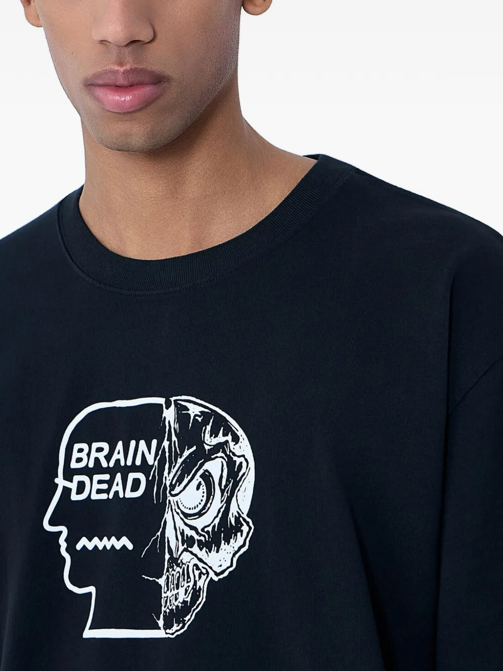 Brain Dead logo-motif long-sleeve T-shirt | Black | FARFETCH NO