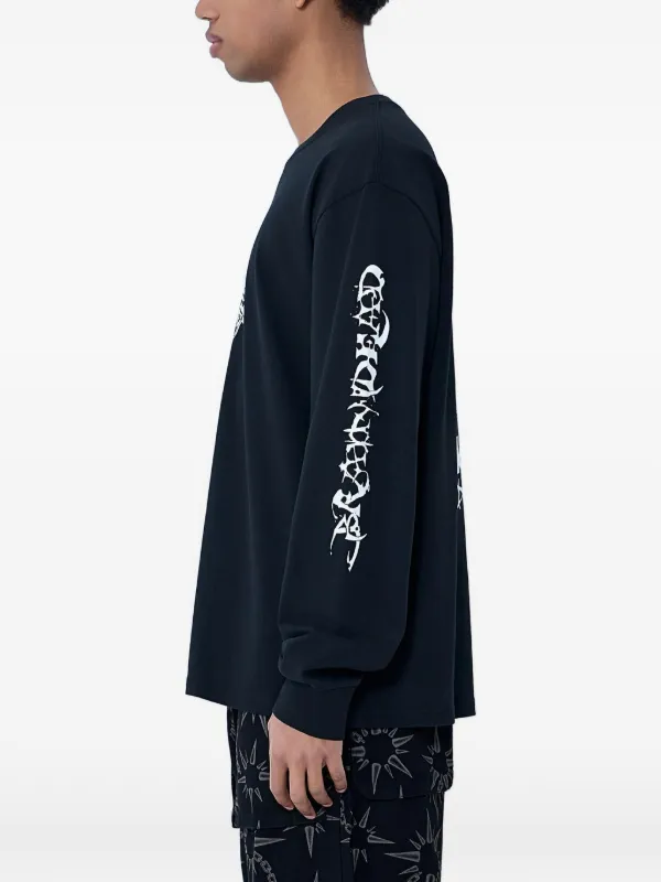 Brain Dead ロゴ ロングTシャツ | ブラック | FARFETCH JP