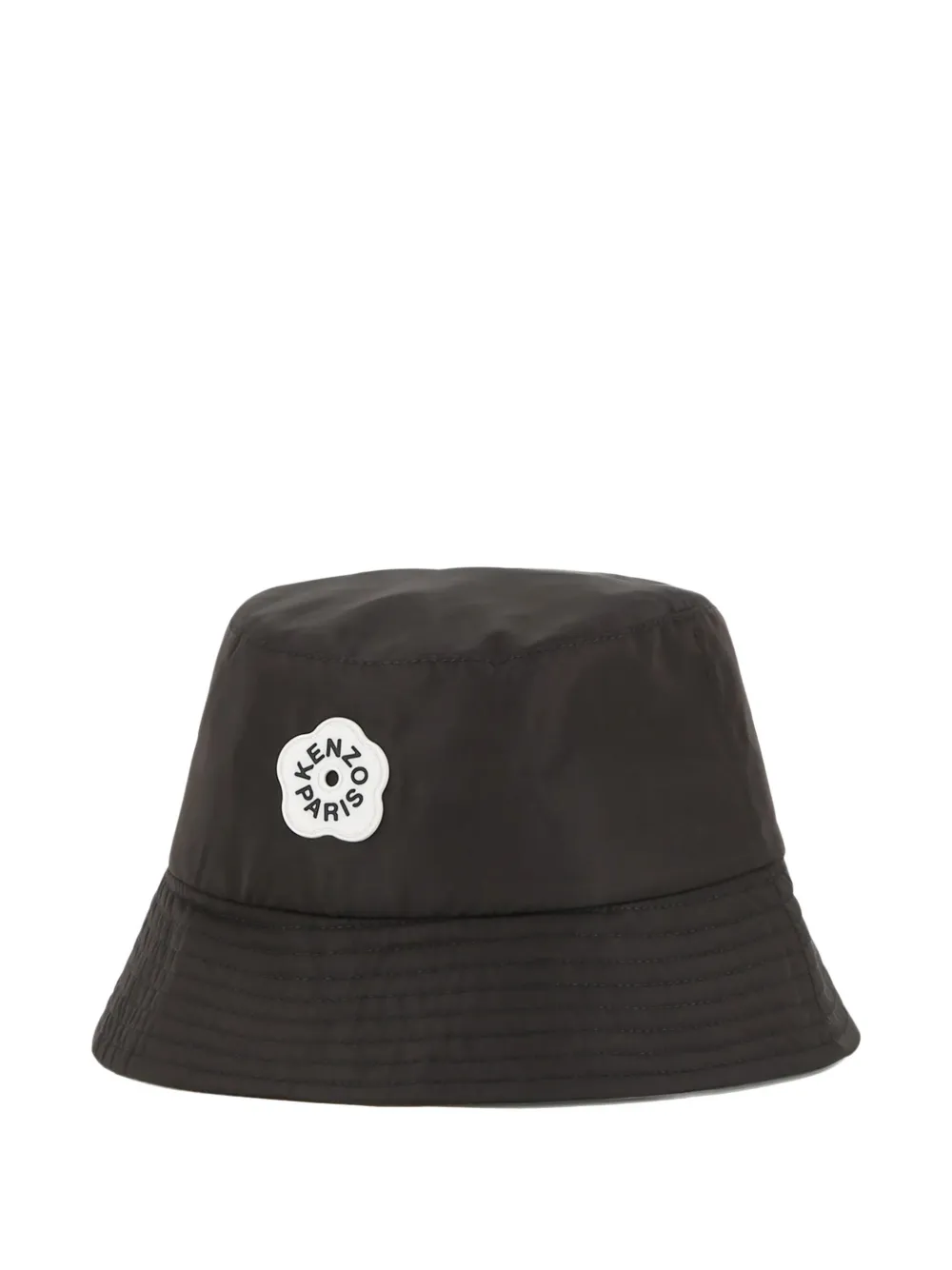Kenzo Kids flower logo bucket hat - Nero