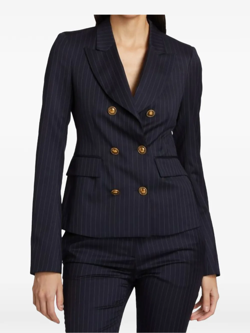 Palm Angels pinstripe double-breasted blazer - Blu