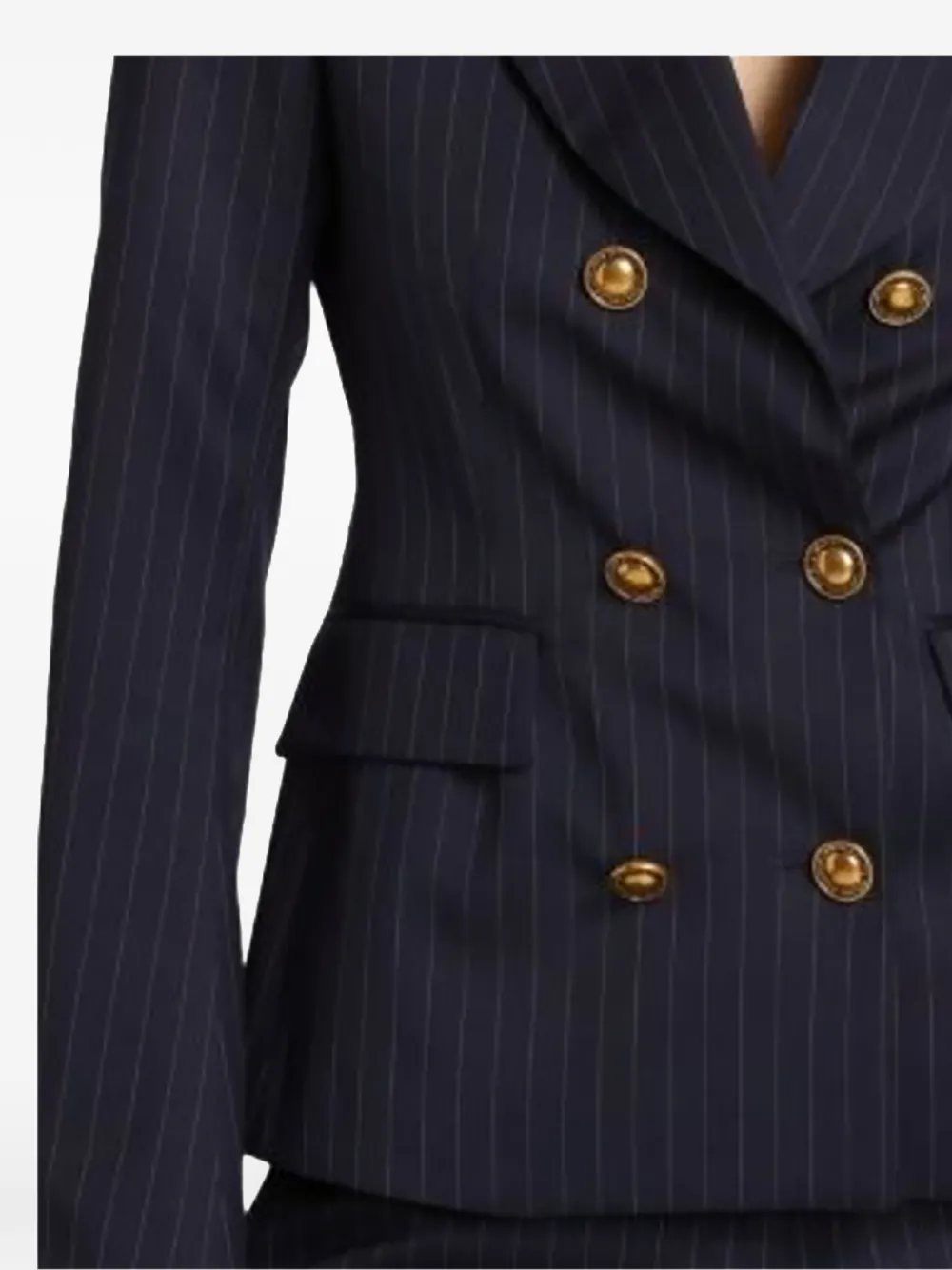  Palm Angels Pinstripe Double-breasted Blazer - Blue 