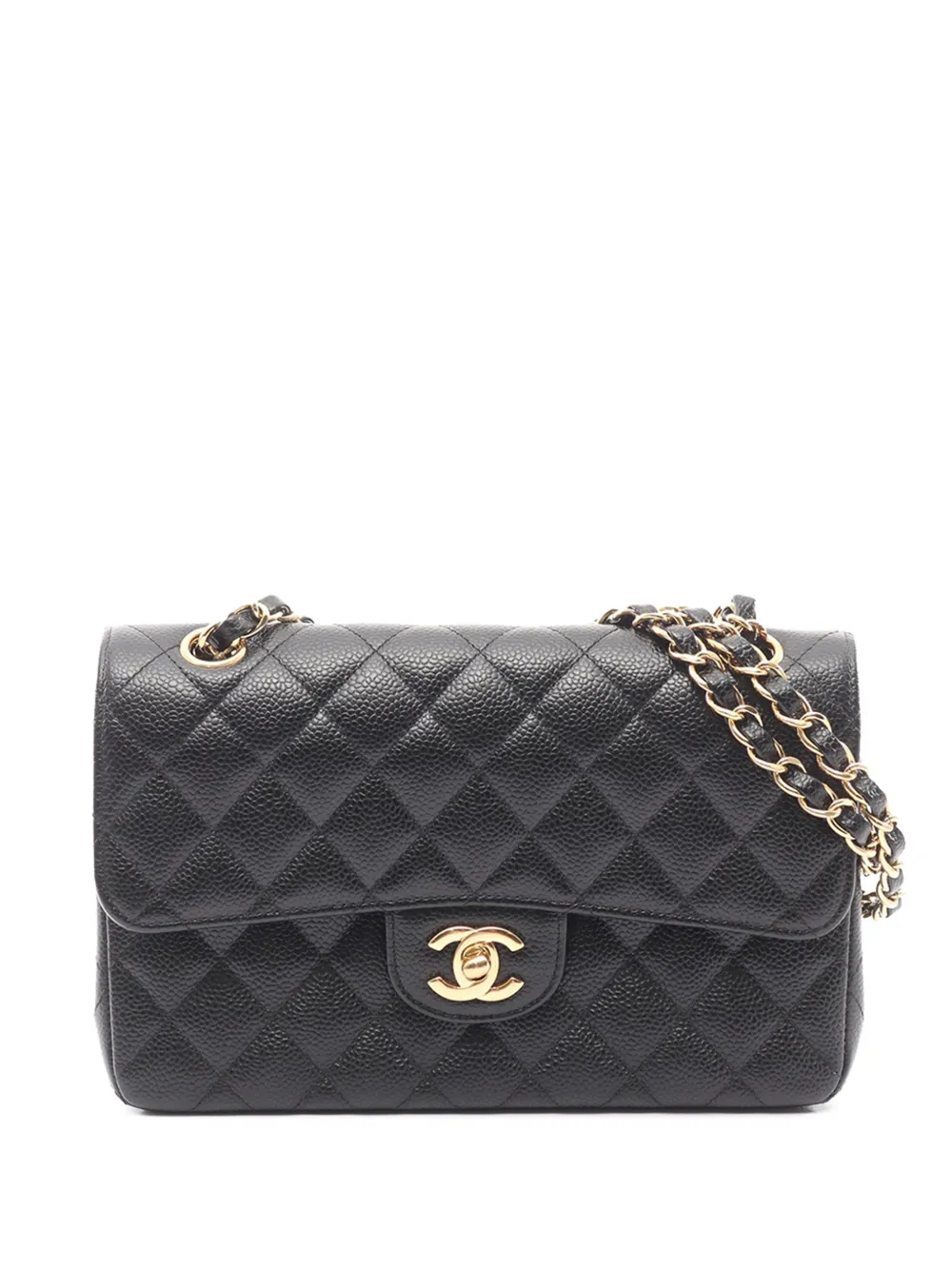 CHANEL Pre-Owned 2018 Medium Classic Caviar Double Flap shoulder bag - Nero