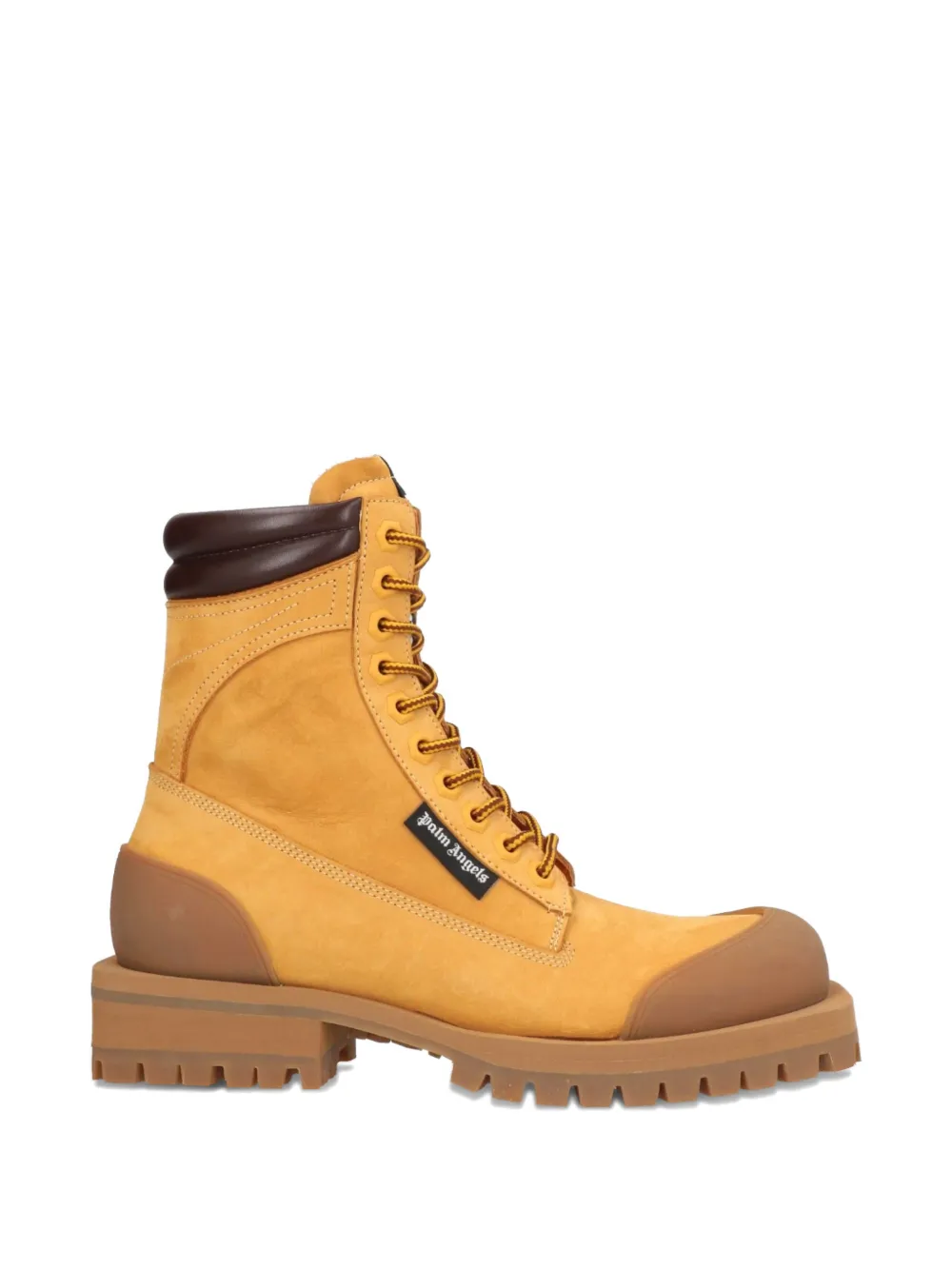 Palm Angels lace-up hiking boots Geel