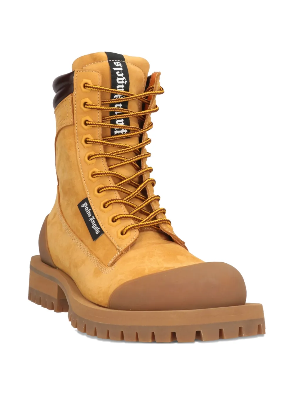 Palm Angels lace-up hiking boots Geel